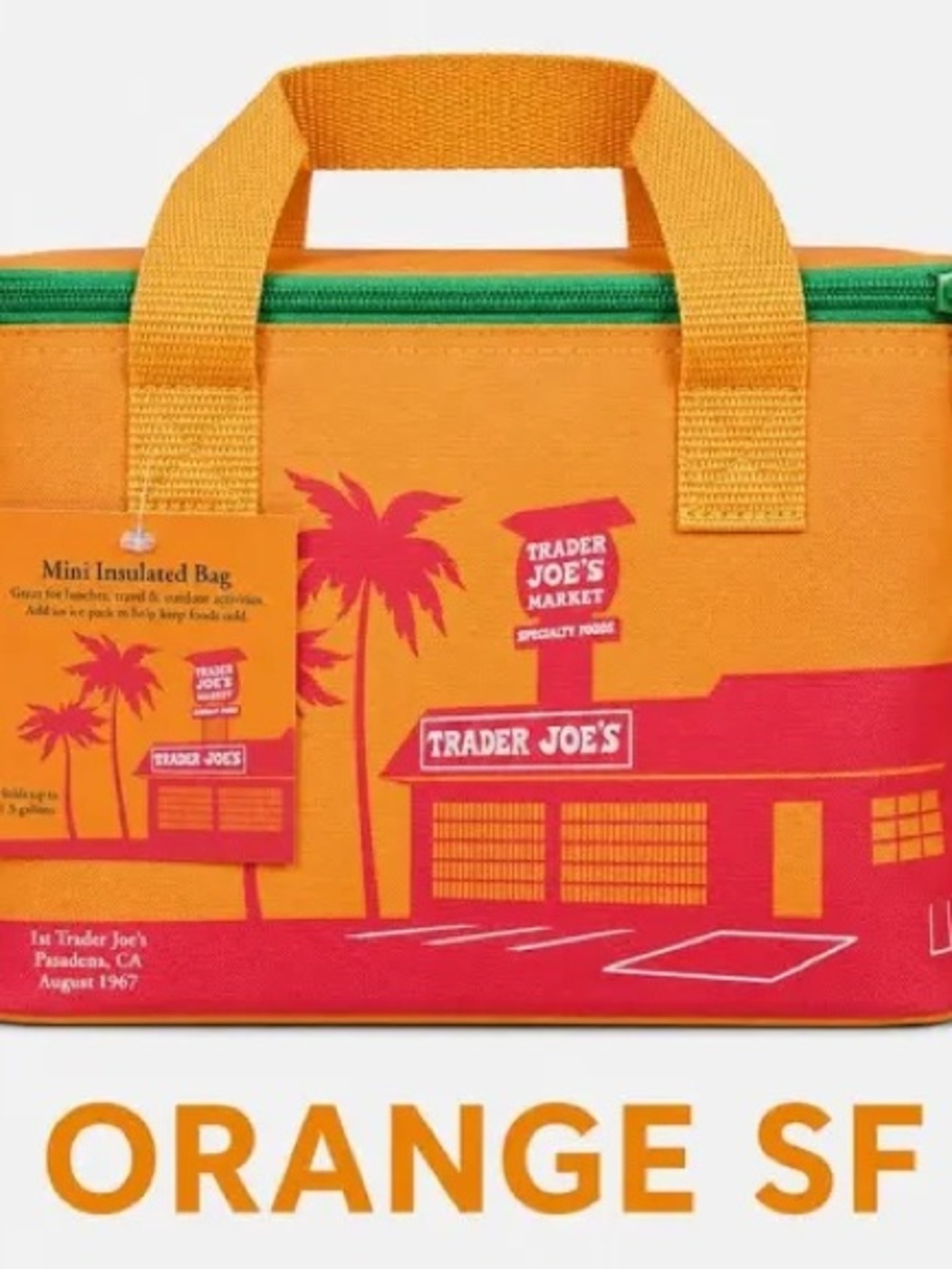 Trader Joe's Orange Mini Insulated Bag
